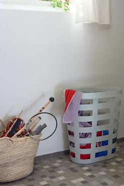 Vasketøjskurv, Grå, L