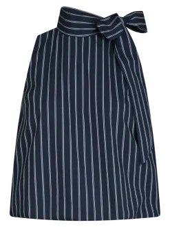 Veda Double Stripe Top, Navy, 38