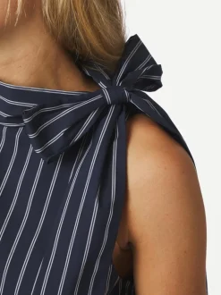 Veda Double Stripe Top, Navy, 38