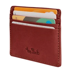 Vegetale Leather Kortholder, Dark Brown