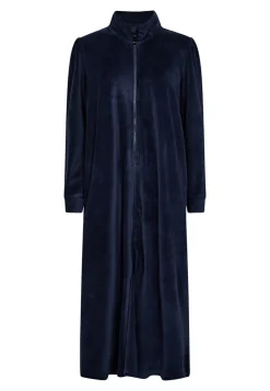 Velour Morgenkåbe, Navy, L