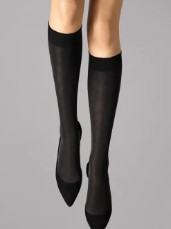 Velvet De Luxe 50 Knee-Highs, Sort, S