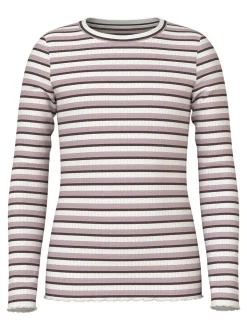 Vemma Glitter Langærmet T-shirt, Cloud Dancer Seal Brown Keepsake Lilac, 134-140 cm