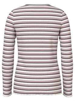 Vemma Glitter Langærmet T-shirt, Cloud Dancer Seal Brown Keepsake Lilac, 134-140 cm