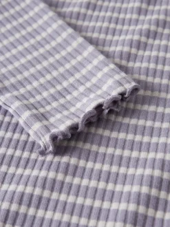 Vemma Slim Bluse, Lavender Gray, 122-128 cm