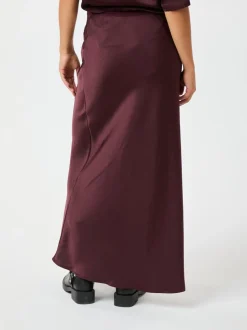 Vicky Heavy Sateen Nederdel, Burgundy, 40