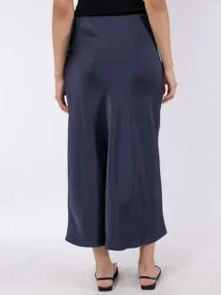 Vicky Heavy Sateen Nederdel, Midnight Blue, 40