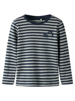 Villy Langærmet T-shirt, Navy Blazer, 104 cm