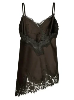 Viole Lace Top, Dark Brown, 36