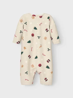 Vismas Baby Natdragt, Whitecap Gray Xmas AOP, 56 cm