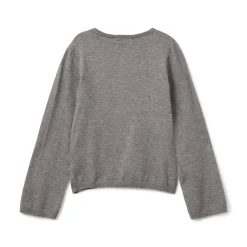 VivoSY Striktrøje, Grey Melange, 140 cm