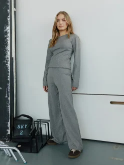 VivoSY Striktrøje, Grey Melange, 140 cm