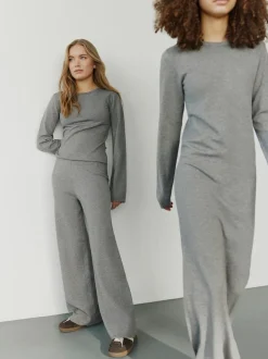 VivoSY Striktrøje, Grey Melange, 140 cm