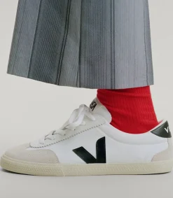 Volley Sneakers, White-Black, 39