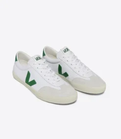 Volley Sneakers, White-Emeraude, 41