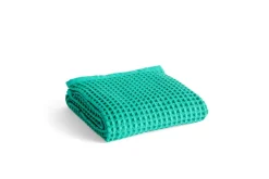 Waffle Håndklæde, Emerald Green, 70x140 cm