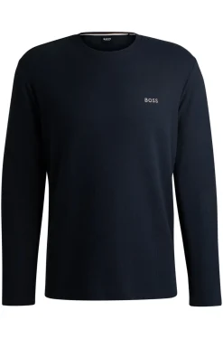 Waffle LS Pyjamas T-shirt, Dark Blue, L