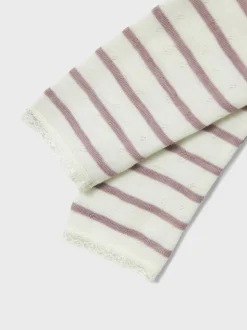 Wang Wool Needle Leggings, Snow White Purple Dove, 98 cm