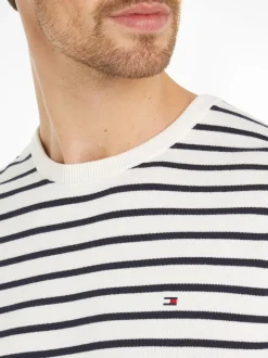 Wcc Essential Crew Neck Striktrøje, Ivory/Desert sky, XXL