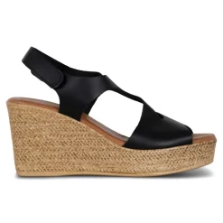 Wedges High Sandaler, Sort, 42