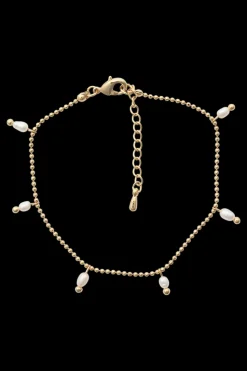 White Pearls Armbånd, Guld, 17-19 cm