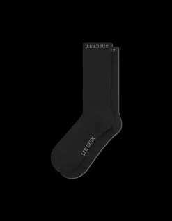 Wilfred 2-pak Strømper, Black/White 39-42