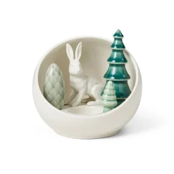 Winter Stories Fyrfadsstage, Hvid/ Grøn