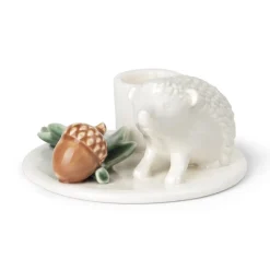 Winter Stories Pindsvin Lysestage, White/Green/Brown