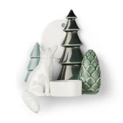 Winter Stories Væghængt Ræv Lysestage, White/Green
