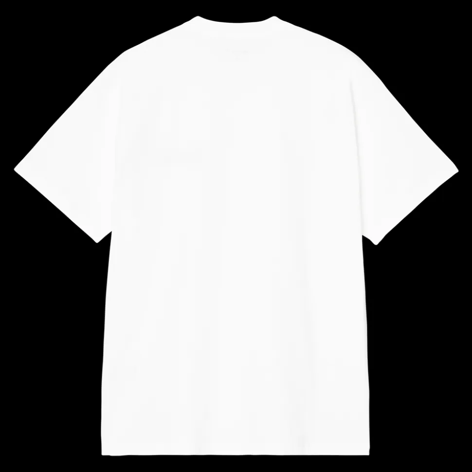 Wiptopia Script T-Shirt, White / Blue, L