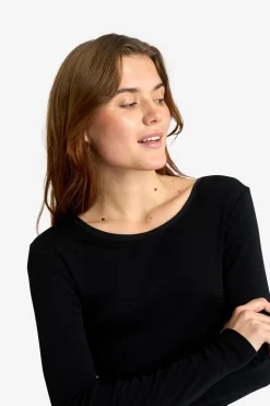 Wool Langærmet T-Shirt, Black, S