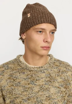 Wool Mix Beanie, Brown