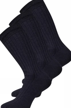 Wool 3-pak Strømper, Navy, 45-48