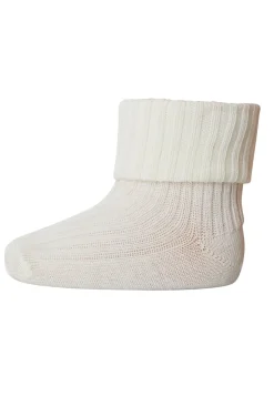 Wool Rib Baby Strømper, Snow White, 25-28