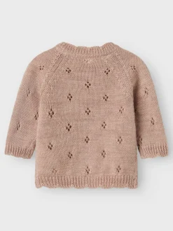 Wrilla Wool Knit Cardigan, Shadow Gray, 68 cm