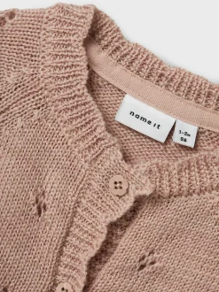 Wrilla Wool Knit Cardigan, Shadow Gray, 68 cm