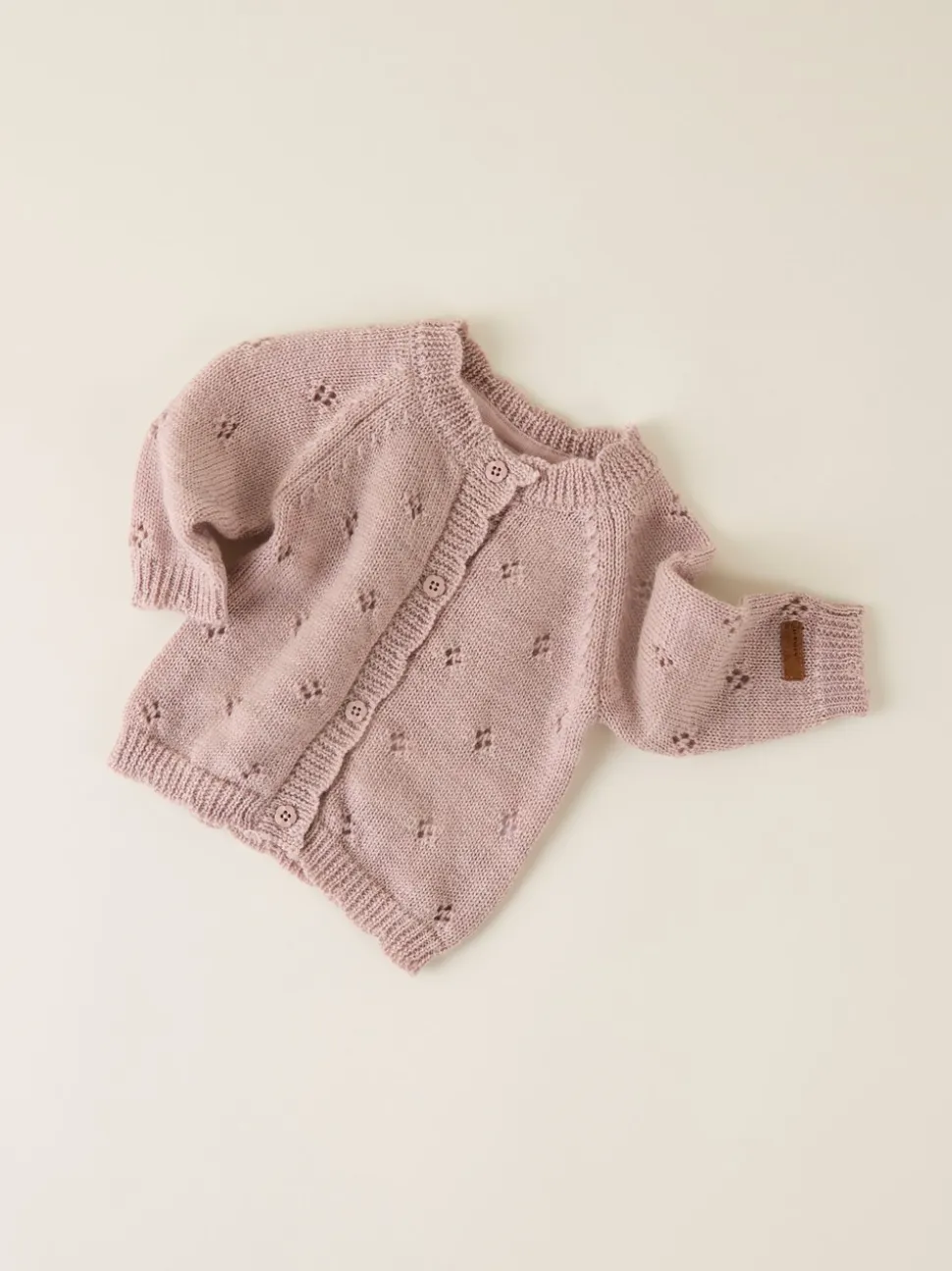 Wrilla Wool Knit Cardigan, Shadow Gray, 68 cm