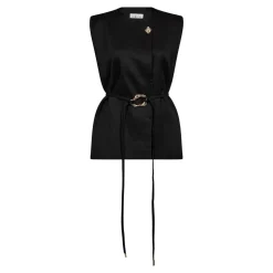 X Buckle Vest, Black, XL