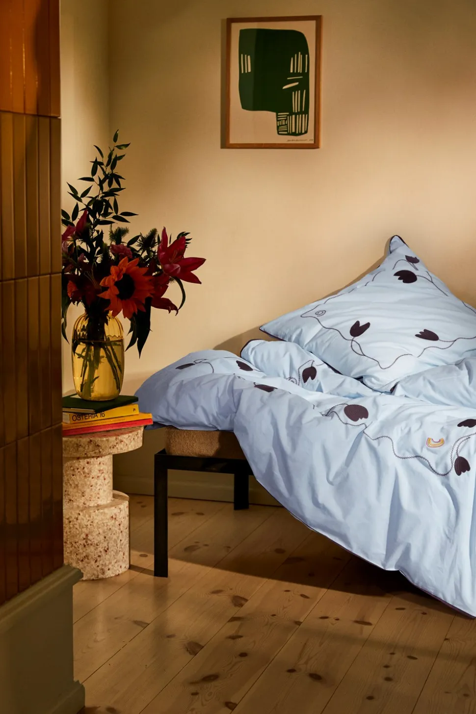 X KimPop Lollipop Sengetøj, Light Blue, 140x200 cm