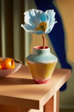 X KimPop Vase, Pink/Mint/Yellow