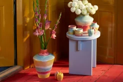 X KimPop Vase, Pink/Mint/Yellow
