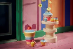 X KimPop Vase, Pink/Mint/Yellow