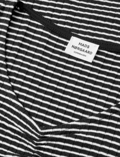 5x5 Stripe Tikina Kjole, Black/Vanilla Ice, 14 år