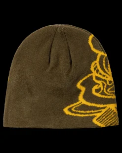 Yan Lion JQ Beanie, Dark Brown-Yellow