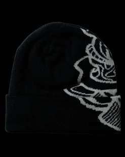 Yan Lion JQ Fold Beanie, Black Grey, One Size