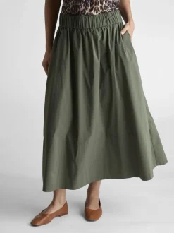 Yara Poplin Nederdel, Army, 36