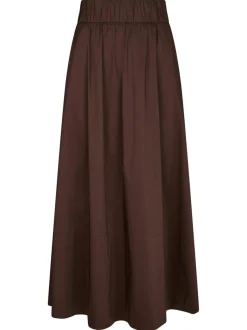 Yara Poplin Nederdel, Chocolate Brown, 40