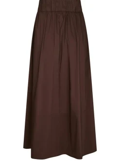 Yara Poplin Nederdel, Chocolate Brown, 40