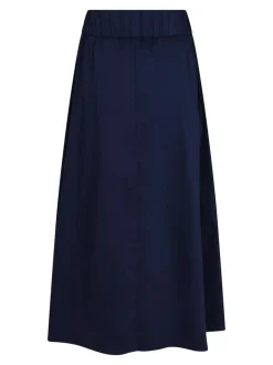 Yara Poplin Nederdel, Navy, 38