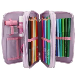 Ylvi Tripple Penalhus, Lilla/Lyserød